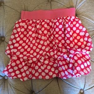 Girls ruffle polka dot skirt